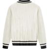 imageAelfric Eden Womens Oversized Cable Knit V Neck Sweaters Oversized Pullover 2025 Fall Fashion OutfitsWhitedark Blue