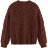 imageAelfric Eden Womens Oversized Sweaters 2025 Cable Knit Chunky Sweater Lantern Sleeve Crewneck Pullover Loose Outfits