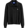 imageAelfric Eden Womens Cable Long Sleeve Sweaters Solid Lapel V Neck Knit Casual Soft Pullover 2025 Fall Fashion OutfitsBlack