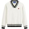 imageAelfric Eden Womens Oversized Cable Knit V Neck Sweaters Oversized Pullover 2025 Fall Fashion OutfitsWhite