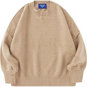 imageAelfric Eden Womens Sweaters Oversized Crewneck Fall Sweater Casual Batwing Ribbed Knit Side Slit Pullover TopsYellow