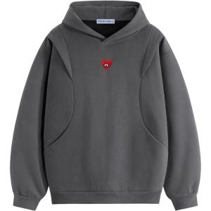 imageAelfric Eden Womens Oversized Hoodies Sweatshirt Trendy Long Sleeves Solid Essentials Hoodie Y2k Fall Fashion OutfitsDark Grey