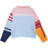 imageAelfric Eden Cute Sweaters Color Blocking Stripe Sweater Cartoon Letters Pullover Casual Soft Long Sleeve Tops OutfitsBlue