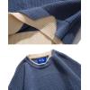 imageAelfric Eden Mens Oversized Sweater Fake Two Basic Classic Sweaters Casual Soft Pullover Streetwear Tops35blue