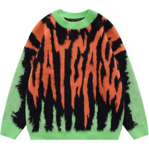 imageAelfric Eden Men Tiedye Sweater Casual Knitted Sweater Unisex Long Sleeve Pullover SweaterGreen