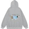 imageAelfric Eden Headset Dachshund Hoodie Graphic Hooded Sweatshirt Loose Vintage Unisex Long Sleeve PulloverGrey