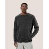 image:imageAelfric Eden Acid Wash Sweatshirt Crewneck Oversized Sweatshirts Vintage Casual Solid Long Sleeve Pullover TopsBlack