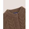 image:imageAelfric Eden Chunky Cardigan Sweaters for Women Oversized Cable Knit Open Front Cardigans Long Sleeve Crewneck Trendy OutfitsBrown