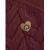 image:imageAelfric Eden Chunky Cardigan Sweaters for Women Oversized Cable Knit Open Front Cardigans Long Sleeve Crewneck Trendy OutfitsBurgundy