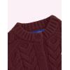image:imageAelfric Eden Chunky Cardigan Sweaters for Women Oversized Cable Knit Open Front Cardigans Long Sleeve Crewneck Trendy OutfitsBurgundy