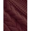 image:imageAelfric Eden Chunky Cardigan Sweaters for Women Oversized Cable Knit Open Front Cardigans Long Sleeve Crewneck Trendy OutfitsBurgundy