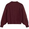 image:imageAelfric Eden Chunky Cardigan Sweaters for Women Oversized Cable Knit Open Front Cardigans Long Sleeve Crewneck Trendy OutfitsBurgundy