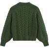 image:imageAelfric Eden Chunky Cardigan Sweaters for Women Oversized Cable Knit Open Front Cardigans Long Sleeve Crewneck Trendy OutfitsGreen