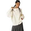 image:imageAelfric Eden Chunky Cardigan Sweaters for Women Oversized Cable Knit Open Front Cardigans Long Sleeve Crewneck Trendy OutfitsWhite