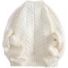image:imageAelfric Eden Chunky Cardigan Sweaters for Women Oversized Cable Knit Open Front Cardigans Long Sleeve Crewneck Trendy OutfitsWhite