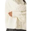 image:imageAelfric Eden Chunky Cardigan Sweaters for Women Oversized Cable Knit Open Front Cardigans Long Sleeve Crewneck Trendy OutfitsWhite