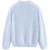 image:imageAelfric Eden Fuzzy Soft Sweaters Mohair Oversized Solid Sweaters Mock Neck Knit Casual Pullover Trendy Outfits BlueBlue