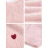 image:imageAelfric Eden Fuzzy Soft Sweaters Mohair Oversized Solid Sweaters Mock Neck Knit Casual Pullover Trendy Outfits BluePink