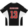 image:imageAelfric Eden Jersey Shirts Color Blocking VNeck Tee Oversized Vintage T Shirt Short Sleeve Casual Summer TopsBlack