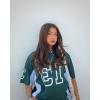 image:imageAelfric Eden Jersey Shirts Color Blocking VNeck Tee Oversized Vintage T Shirt Short Sleeve Casual Summer TopsGreen