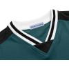 image:imageAelfric Eden Jersey Shirts Color Blocking VNeck Tee Oversized Vintage T Shirt Short Sleeve Casual Summer TopsGreen