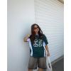 image:imageAelfric Eden Jersey Shirts Color Blocking VNeck Tee Oversized Vintage T Shirt Short Sleeve Casual Summer TopsGreen