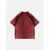 image:imageAelfric Eden Jersey Shirts Oversized Graphic Tees Men Mesh Patchwork Crewneck T Shirt Contrast Color Shirts Summer TopsRed