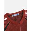 image:imageAelfric Eden Jersey Shirts Oversized Graphic Tees Men Mesh Patchwork Crewneck T Shirt Contrast Color Shirts Summer TopsRed