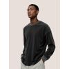 image:imageAelfric Eden Mens Oversized Long Sleeve Shirts Washed Heavyweight Cotton T Shirts Vintage Tees UnisexGrey