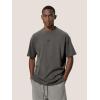 image:imageAelfric Eden Mens Oversized T Shirt Heavyweight Cotton Shirts Washed Vintage Tees Short Sleeve TopsDark Grey