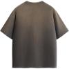 image:imageAelfric Eden Mens Oversized TShirt Unisex Gradient Washed Tee Vintage Cotton Short Sleeve Summer StreetwearDark Grey
