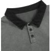 image:imageAelfric Eden Mens Oversized Washed Polo T Shirts Heavyweight Vintage Cotton Tees Short Sleeve Tops UnisexDark Grey