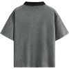 image:imageAelfric Eden Mens Oversized Washed Polo T Shirts Heavyweight Vintage Cotton Tees Short Sleeve Tops UnisexDark Grey