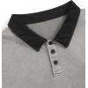image:imageAelfric Eden Mens Oversized Washed Polo T Shirts Heavyweight Vintage Cotton Tees Short Sleeve Tops UnisexLight Grey