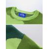 image:imageAelfric Eden Mens Sweater Camouflage Color Blocking Printed Casual Oversized Sweater PulloverGreen