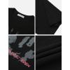 image:imageAelfric Eden Oversized Graphic Tees Unisex Graffiti Print Shirts Inkjet Tee TopBlack