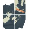 image:imageAelfric Eden Oversized Graphic Tees Unisex Graffiti Print Shirts Inkjet Tee TopDark Blue