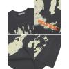 image:imageAelfric Eden Oversized Graphic Tees Unisex Graffiti Print Shirts Inkjet Tee TopGrey