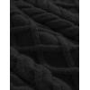 image:imageAelfric Eden Womens Oversized Sweaters 2025 Cable Knit Chunky Sweater Lantern Sleeve Crewneck Pullover Loose OutfitsBlack