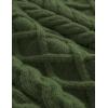 image:imageAelfric Eden Womens Oversized Sweaters 2025 Cable Knit Chunky Sweater Lantern Sleeve Crewneck Pullover Loose OutfitsGreen