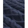 image:imageAelfric Eden Womens Oversized Sweaters 2025 Cable Knit Chunky Sweater Lantern Sleeve Crewneck Pullover Loose OutfitsNavy Blue