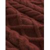 image:imageAelfric Eden Womens Oversized Sweaters 2025 Cable Knit Chunky Sweater Lantern Sleeve Crewneck Pullover Loose OutfitsRed