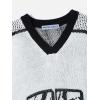 image:imageAelfric Eden Womens Short Sleeve Sweater Oversized Knit Tops Number Shirt Graphic Y2k Pullover Sweaters Trendy Boho ClothesWhite