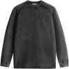 image:imageAelfric Eden Acid Wash Sweatshirt Crewneck Oversized Sweatshirts Vintage Casual Solid Long Sleeve Pullover TopsBlack