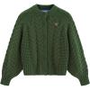 image:imageAelfric Eden Chunky Cardigan Sweaters for Women Oversized Cable Knit Open Front Cardigans Long Sleeve Crewneck Trendy OutfitsGreen