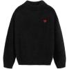 image:imageAelfric Eden Fuzzy Soft Sweaters Mohair Oversized Solid Sweaters Mock Neck Knit Casual Pullover Trendy Outfits BlueBlack