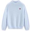 image:imageAelfric Eden Fuzzy Soft Sweaters Mohair Oversized Solid Sweaters Mock Neck Knit Casual Pullover Trendy Outfits BlueBlue