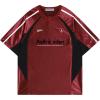 image:imageAelfric Eden Jersey Shirts Oversized Graphic Tees Men Mesh Patchwork Crewneck T Shirt Contrast Color Shirts Summer TopsRed