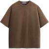 image:imageAelfric Eden Mens Oversized TShirt Unisex Gradient Washed Tee Vintage Cotton Short Sleeve Summer StreetwearBrown
