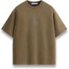 image:imageAelfric Eden Mens TShirts Oversized Heavyweight Cotton Wash Tshirt Unisex Short Sleeves Loose Solid Basic Tee TopsLight Brown